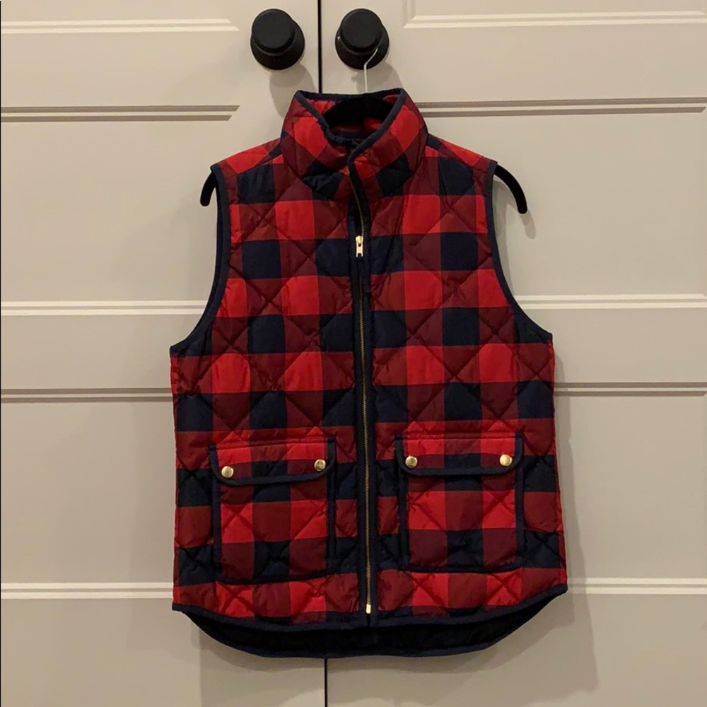 J Crew Buffalo Plaid Excursion Vest